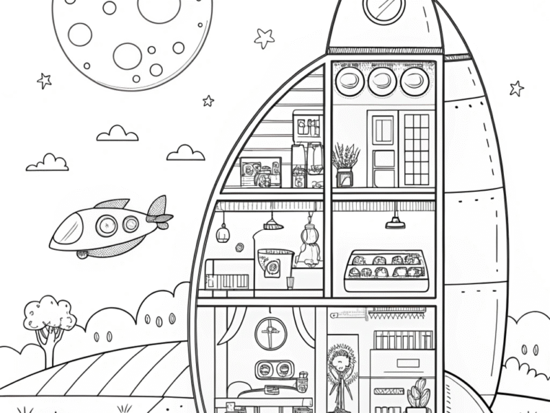 Rocket Ride Coloring Pack