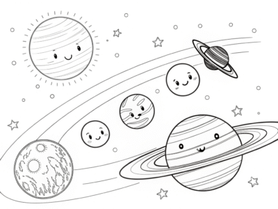 Cosmic Discovery Coloring Pages