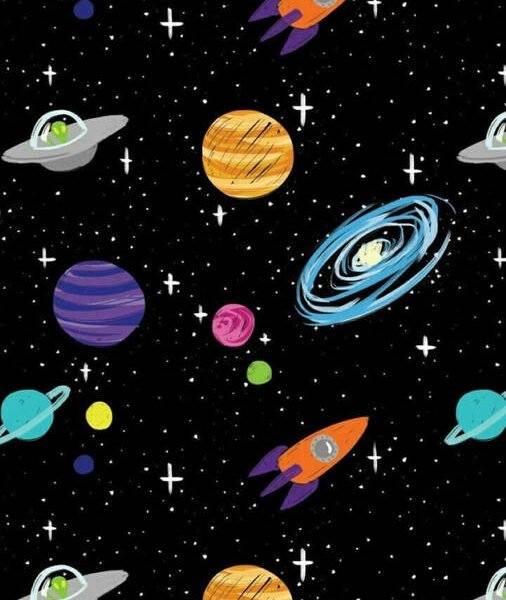 Planet Line Drawing Cards