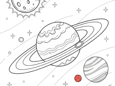 Floating Planets Coloring Bundle